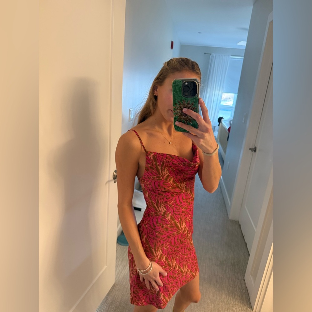 Urban Outfitters Pink and Gold Mini Dress